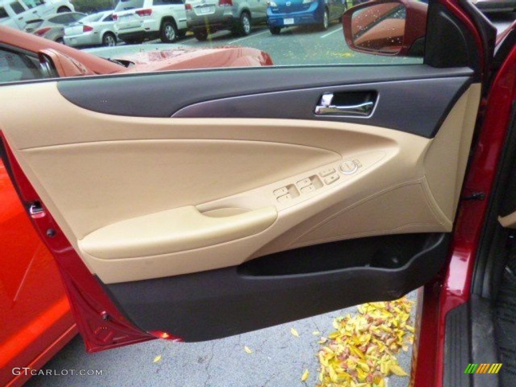 2011 Sonata Hybrid - Venetian Red / Camel photo #9