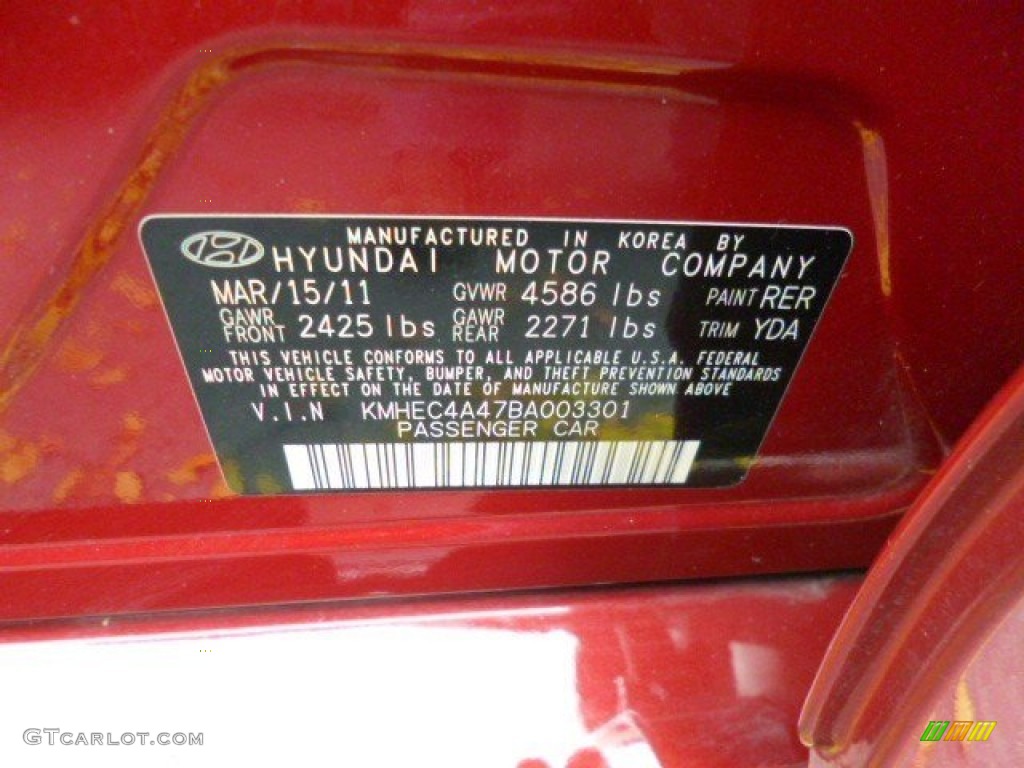 2011 Sonata Hybrid - Venetian Red / Camel photo #29