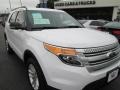 2013 White Platinum Tri-Coat Ford Explorer XLT EcoBoost  photo #1