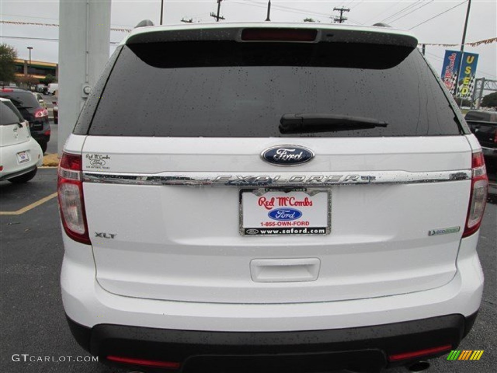 2013 Explorer XLT EcoBoost - White Platinum Tri-Coat / Medium Light Stone photo #5