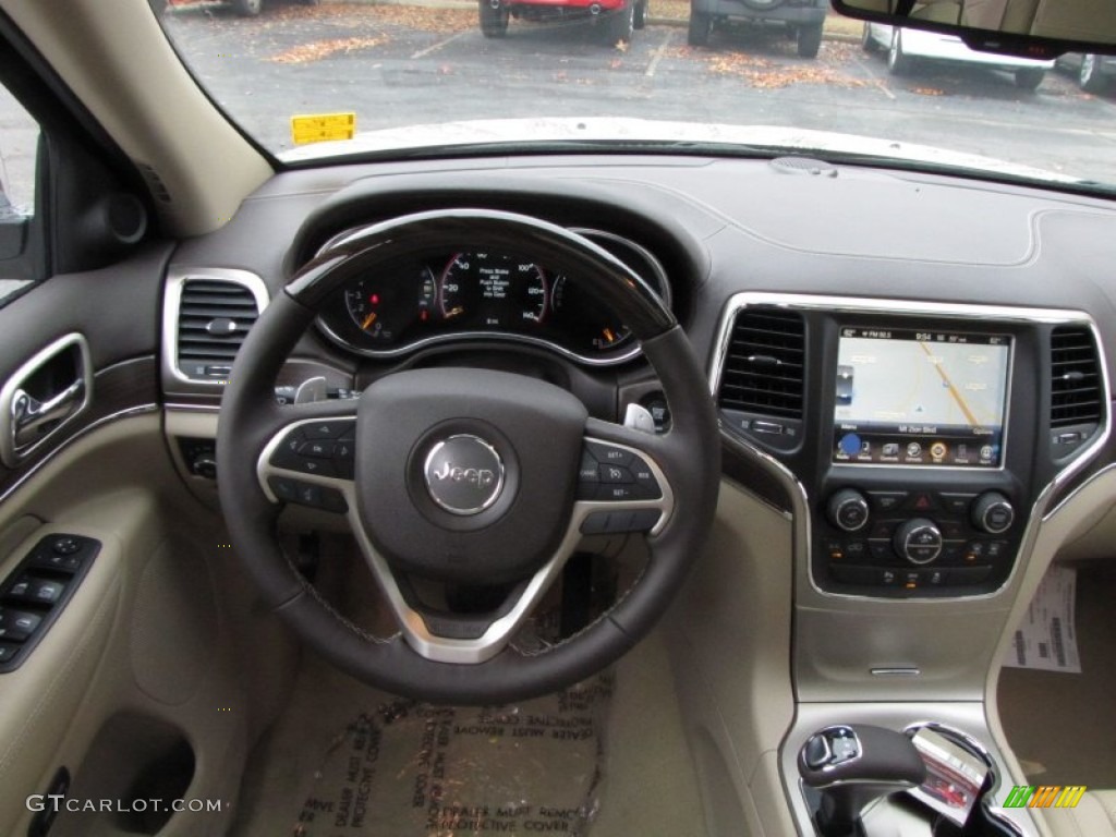 2014 Grand Cherokee Overland - Cashmere Pearl / Overland Nepal Jeep Brown Light Frost photo #9