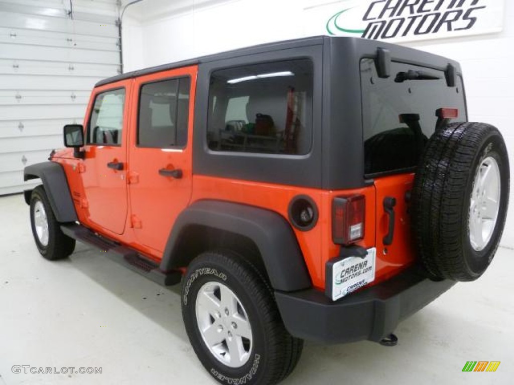 2013 Wrangler Unlimited Sport S 4x4 - Rock Lobster Red / Black photo #7