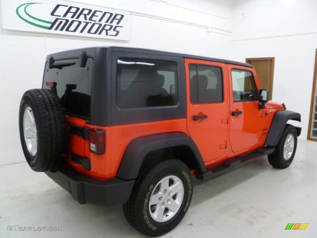 2013 Wrangler Unlimited Sport S 4x4 - Rock Lobster Red / Black photo #12