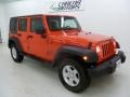 2013 Rock Lobster Red Jeep Wrangler Unlimited Sport S 4x4  photo #13