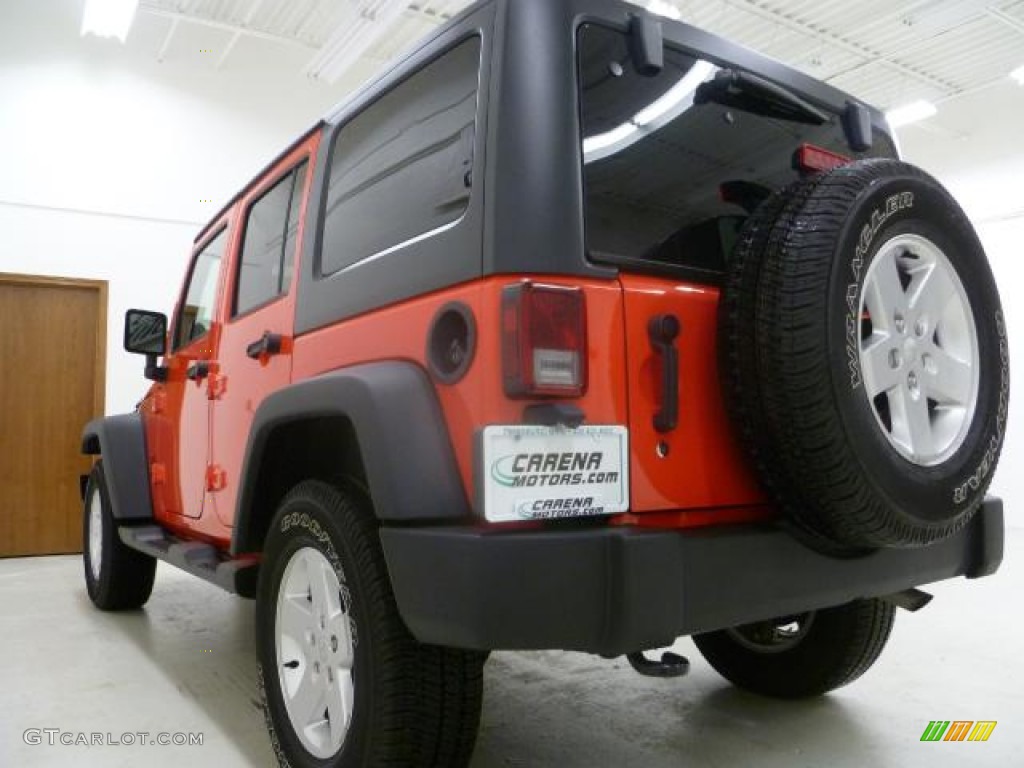 2013 Wrangler Unlimited Sport S 4x4 - Rock Lobster Red / Black photo #34