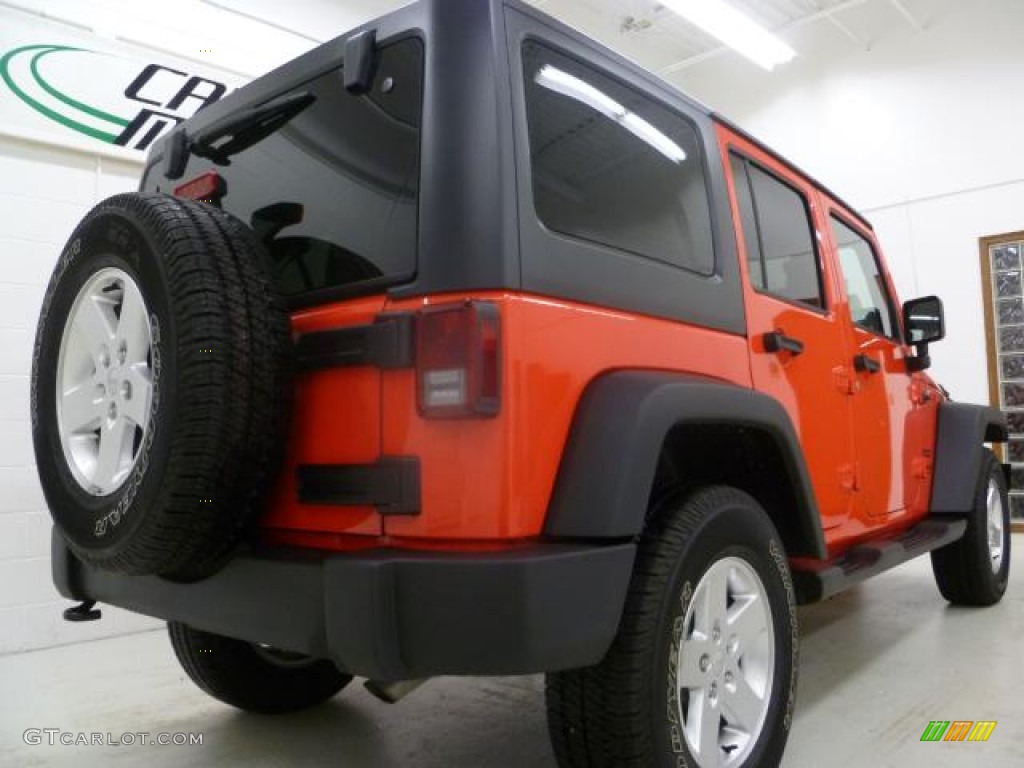 2013 Wrangler Unlimited Sport S 4x4 - Rock Lobster Red / Black photo #35