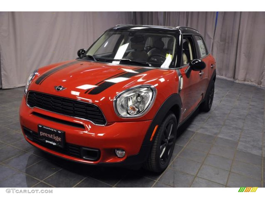 2013 Cooper S Countryman ALL4 AWD - Blazing Red / Polar Beige Gravity Leather photo #1