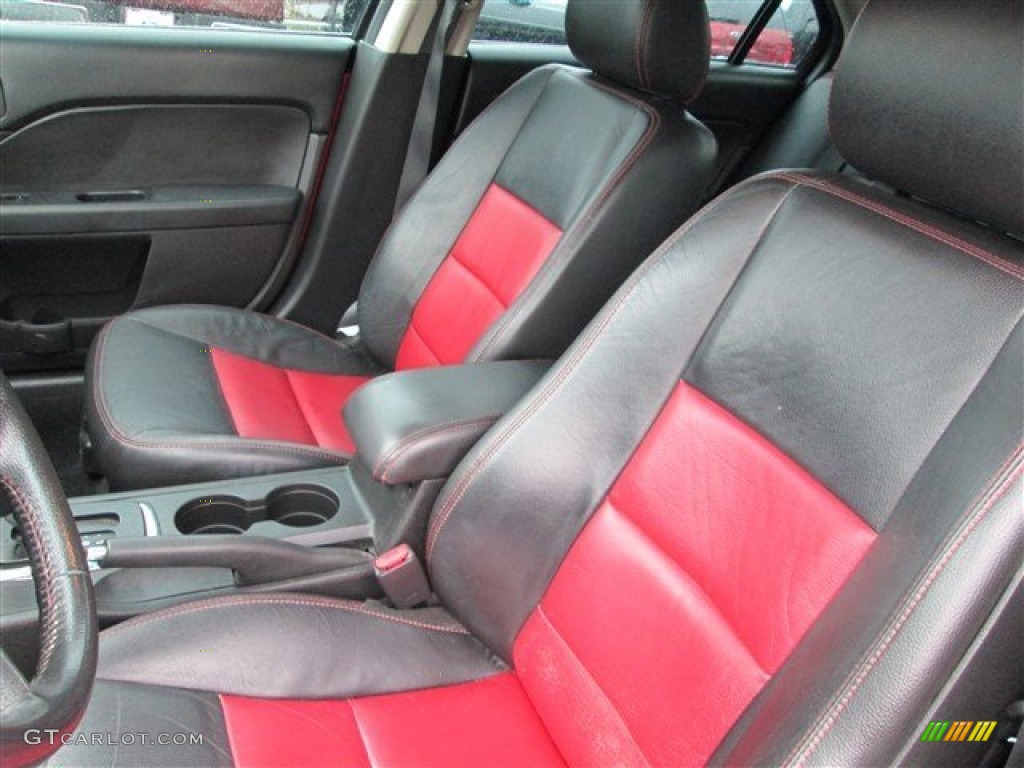 2008 Fusion SE V6 - Redfire Metallic / Charcoal Black/Red photo #9