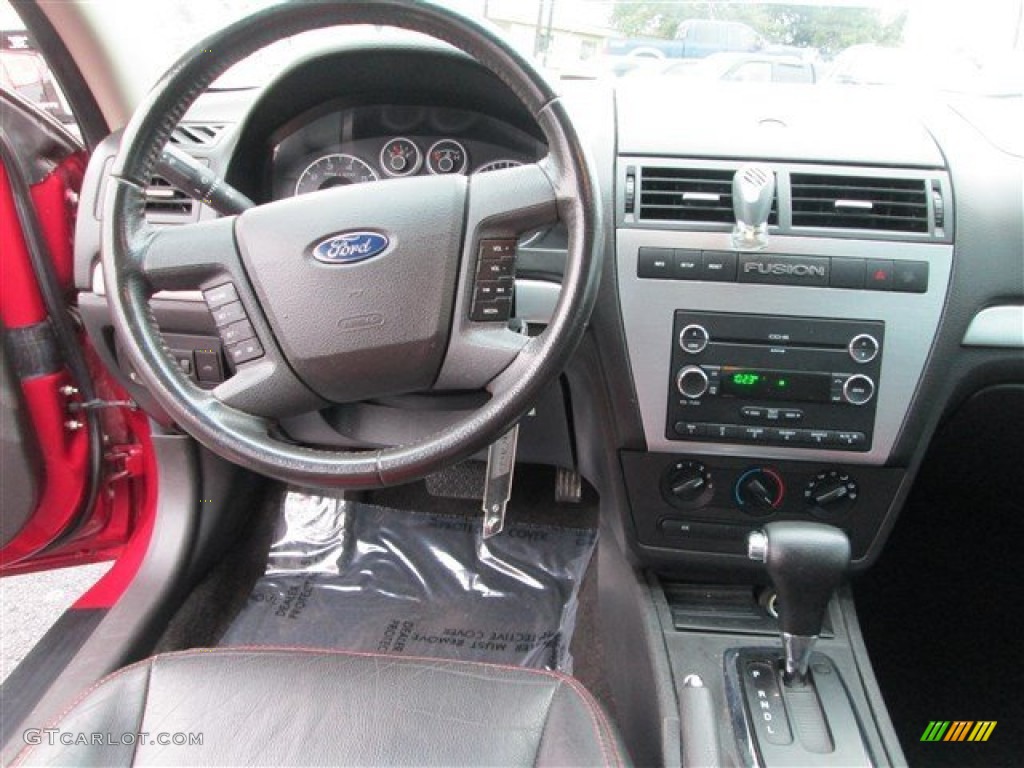 2008 Fusion SE V6 - Redfire Metallic / Charcoal Black/Red photo #11