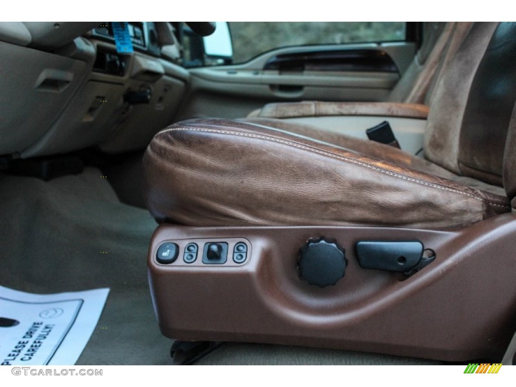 Castano Brown Leather Interior 2006 Ford F350 Super Duty King Ranch Crew Cab 4x4 Photo #88238724