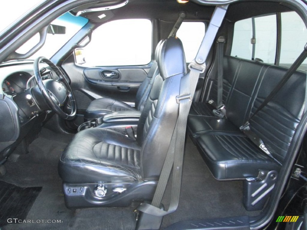 Dark Graphite Interior 2000 Ford F150 Harley Davidson Extended Cab Photo #88243188