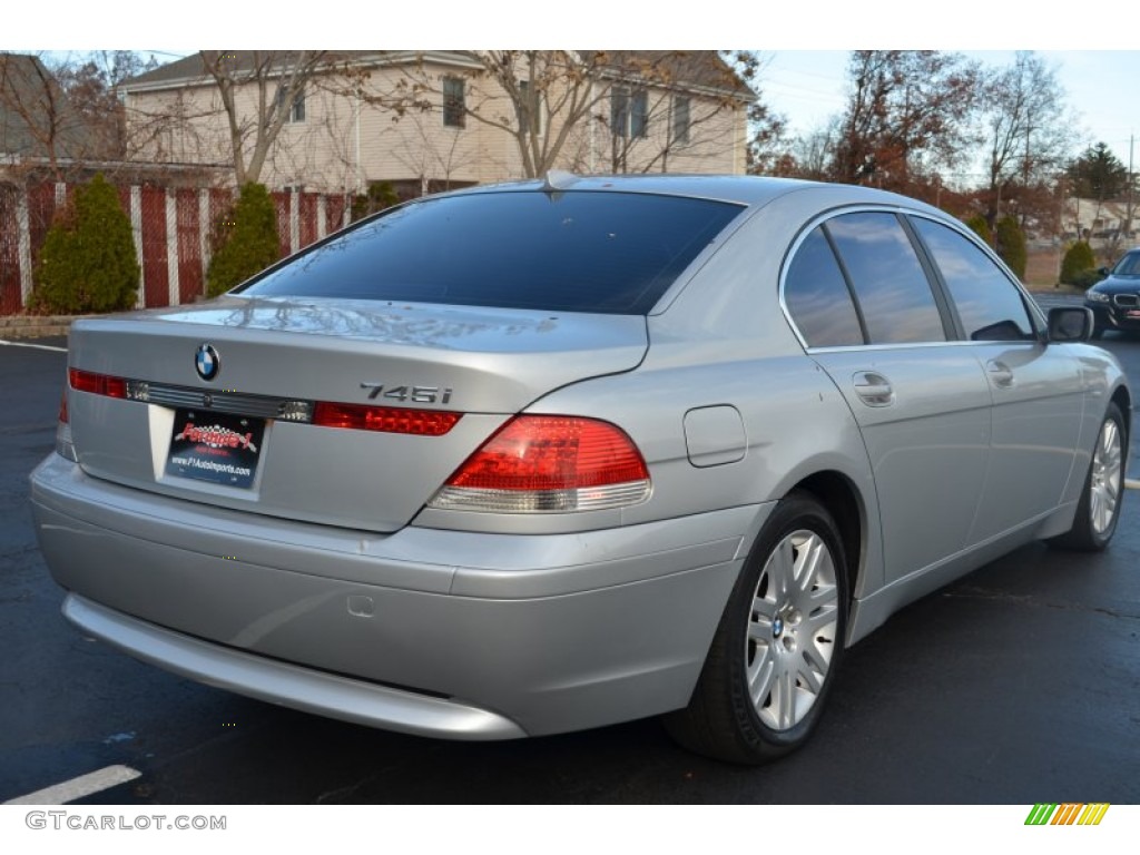 2002 7 Series 745i Sedan - Titanium Silver Metallic / Black photo #4