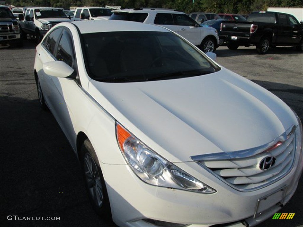 2013 Sonata GLS - Porcelain White Pearl / Camel photo #1