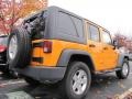2012 Dozer Yellow Jeep Wrangler Unlimited Sport S 4x4  photo #3