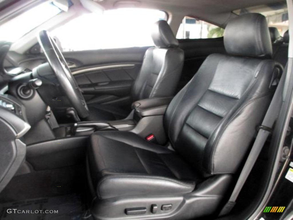 2009 Accord EX-L V6 Coupe - Crystal Black Pearl / Black photo #8