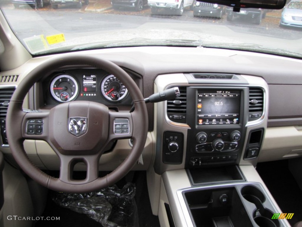 2014 2500 Big Horn Crew Cab 4x4 - Prairie Pearl Coat / Canyon Brown/Light Frost Beige photo #7