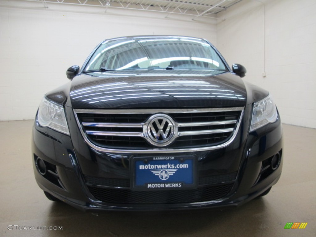 2011 Tiguan S - Deep Black Metallic / Charcoal photo #3