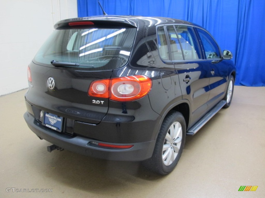 2011 Tiguan S - Deep Black Metallic / Charcoal photo #9