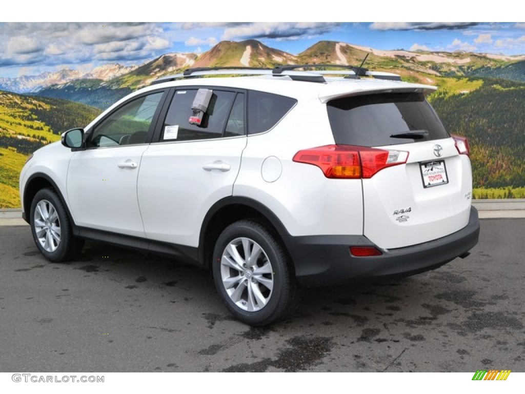 2013 RAV4 Limited AWD - Blizzard White Pearl / Beige photo #3