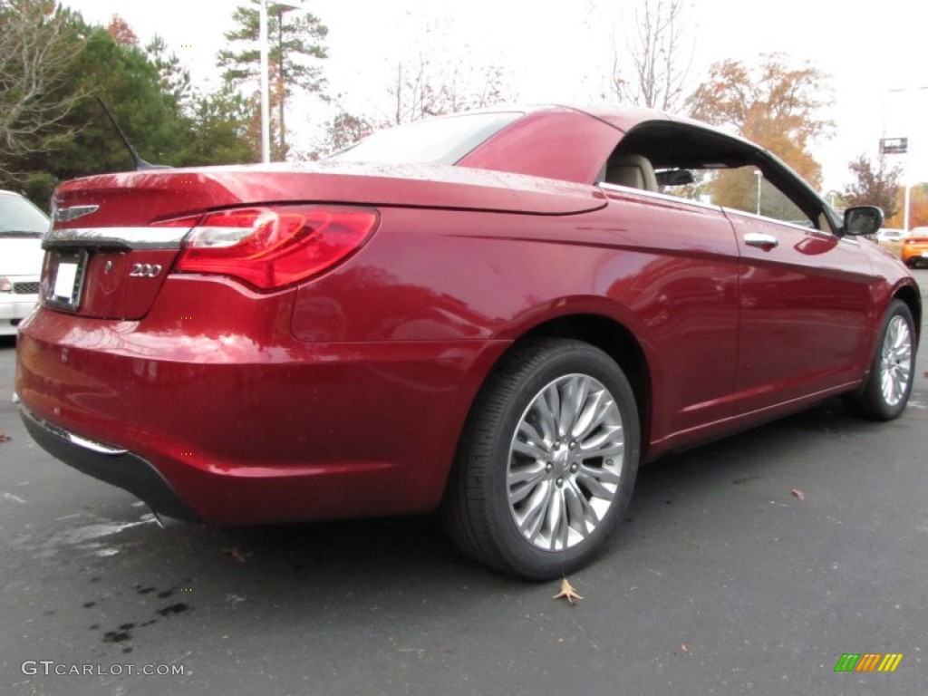 2014 200 Limited Convertible - Deep Cherry Red Crystal Pearl / Black/Light Frost Beige photo #3