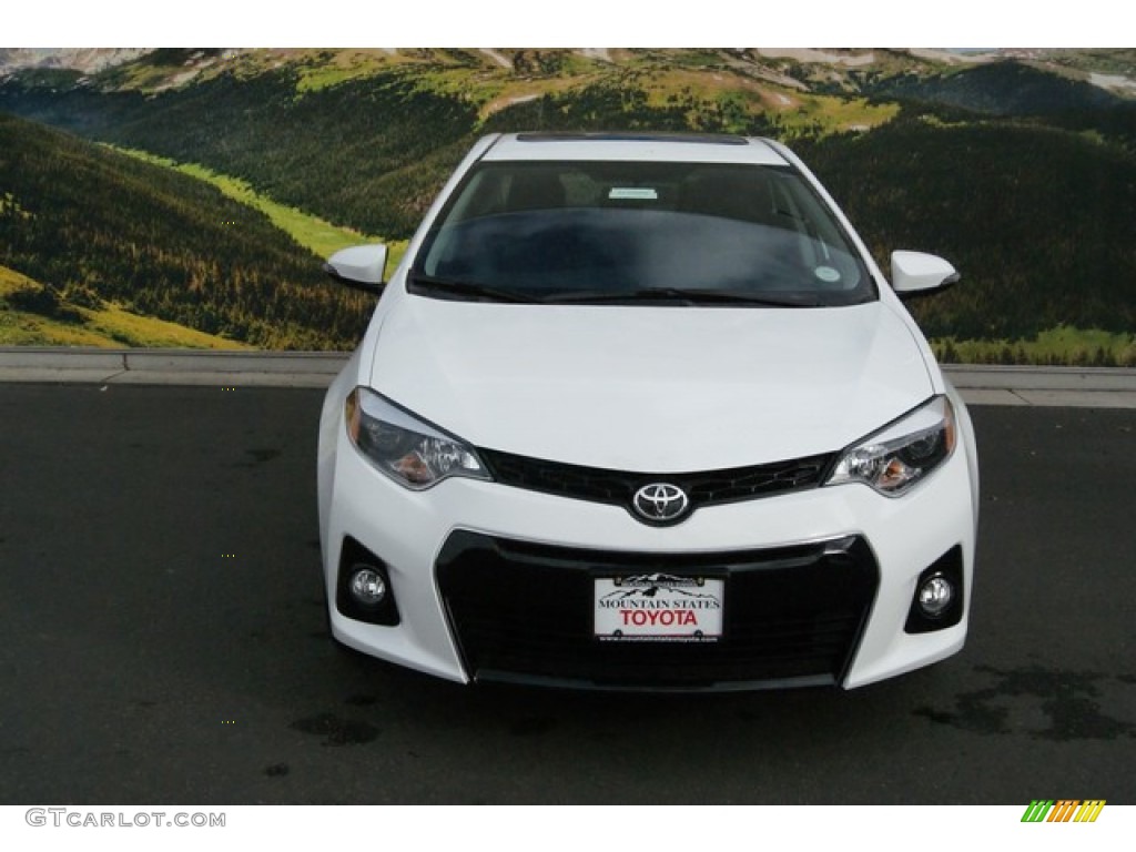 2014 Corolla S - Super White / Steel Blue photo #2