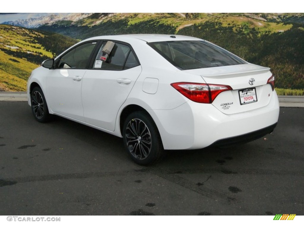2014 Corolla S - Super White / Steel Blue photo #3