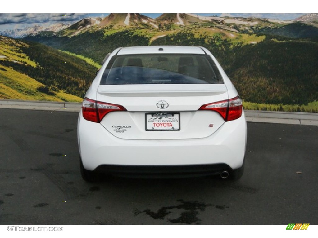 2014 Corolla S - Super White / Steel Blue photo #4