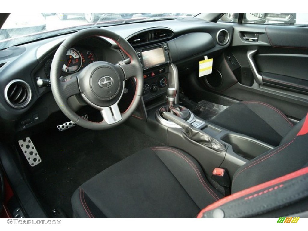 Black/Red Accents Interior 2014 Scion FR-S Standard FR-S Model Photo #88252882
