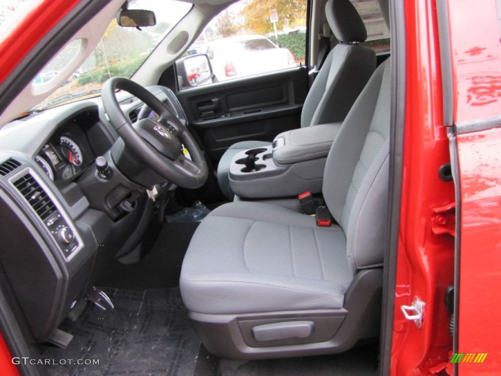 2014 1500 Express Quad Cab 4x4 - Flame Red / Black/Diesel Gray photo #7