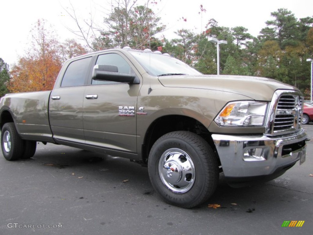 2014 3500 Big Horn Crew Cab Dually - Prairie Pearl / Black/Diesel Gray photo #4