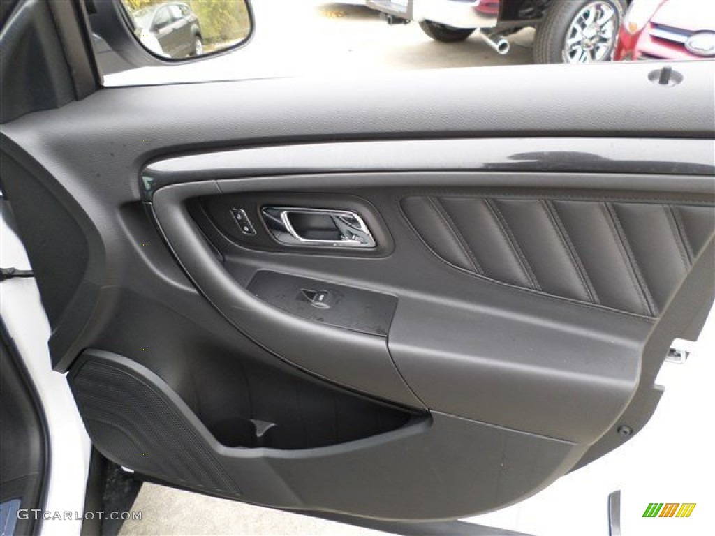 2014 Ford Taurus SHO AWD Charcoal Black Door Panel Photo #88253798