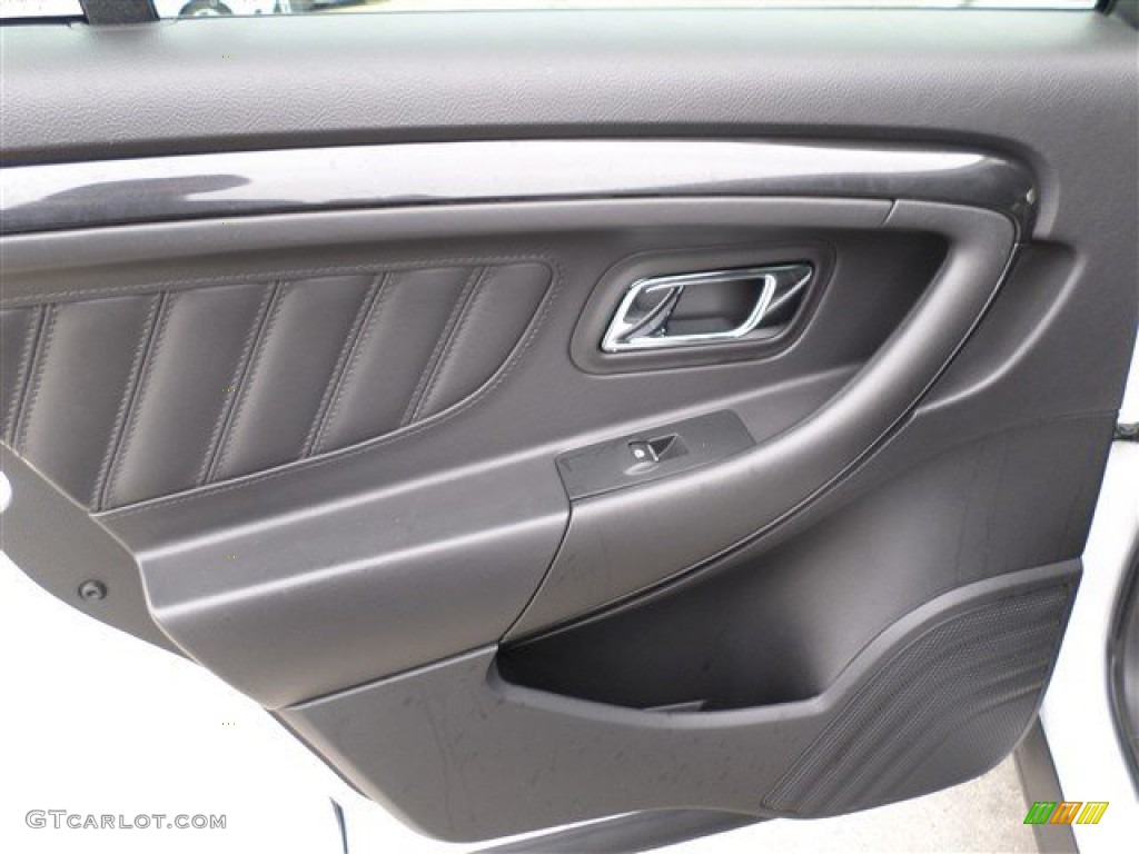 2014 Ford Taurus SHO AWD Charcoal Black Door Panel Photo #88253848