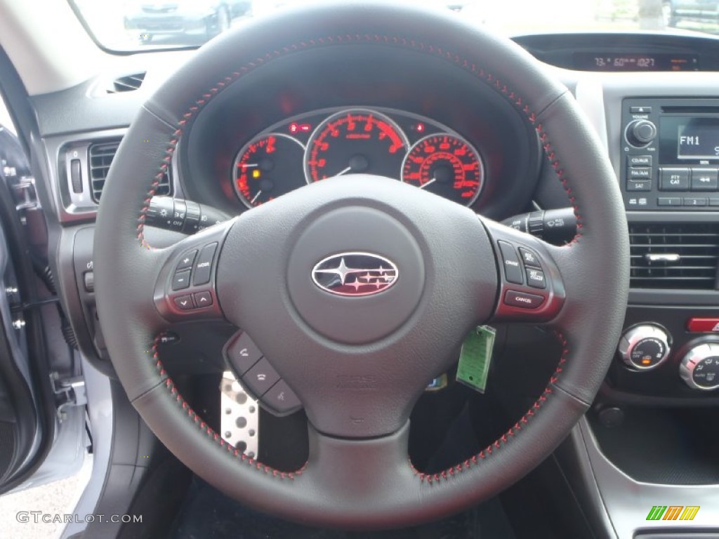 2014 Subaru Impreza WRX Premium 4 Door Carbon Black Steering Wheel Photo #88256327