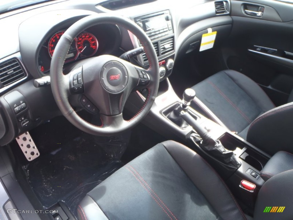 STI Black Alcantara/ Carbon Black Leather Interior 2014 Subaru Impreza WRX STi 4 Door Photo #88256729