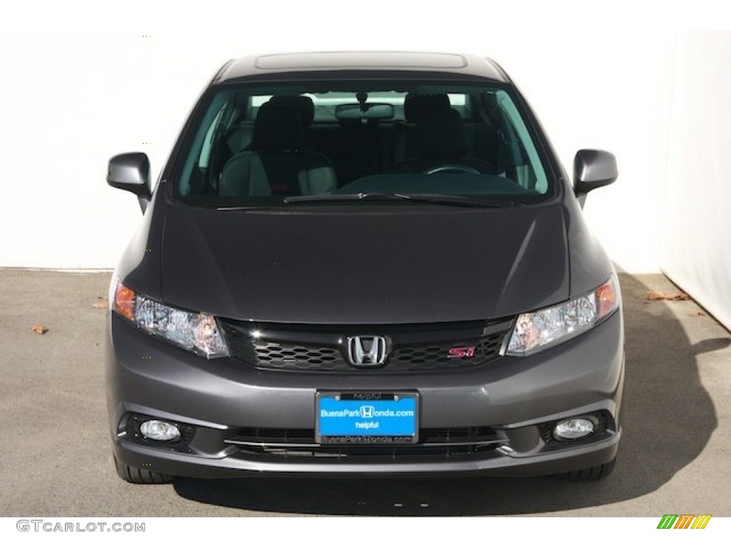 2012 Civic Si Sedan - Polished Metal Metallic / Black photo #8