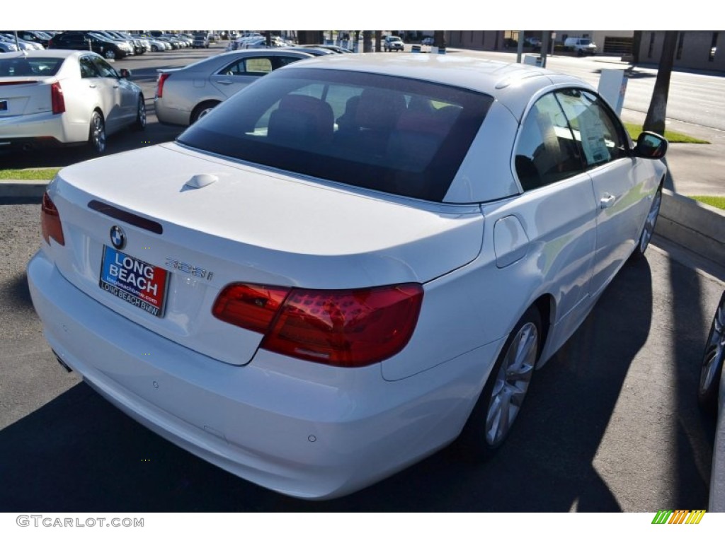 2013 3 Series 328i Convertible - Alpine White / Coral Red/Black photo #4