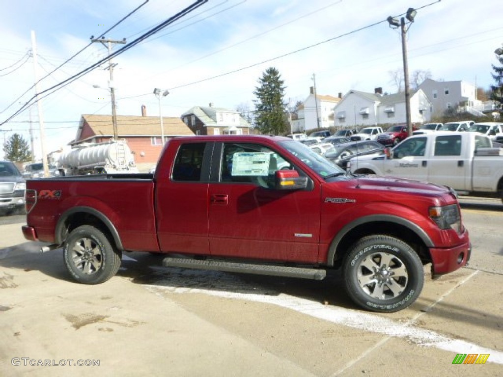 2014 F150 FX4 SuperCab 4x4 - Ruby Red / Black photo #4