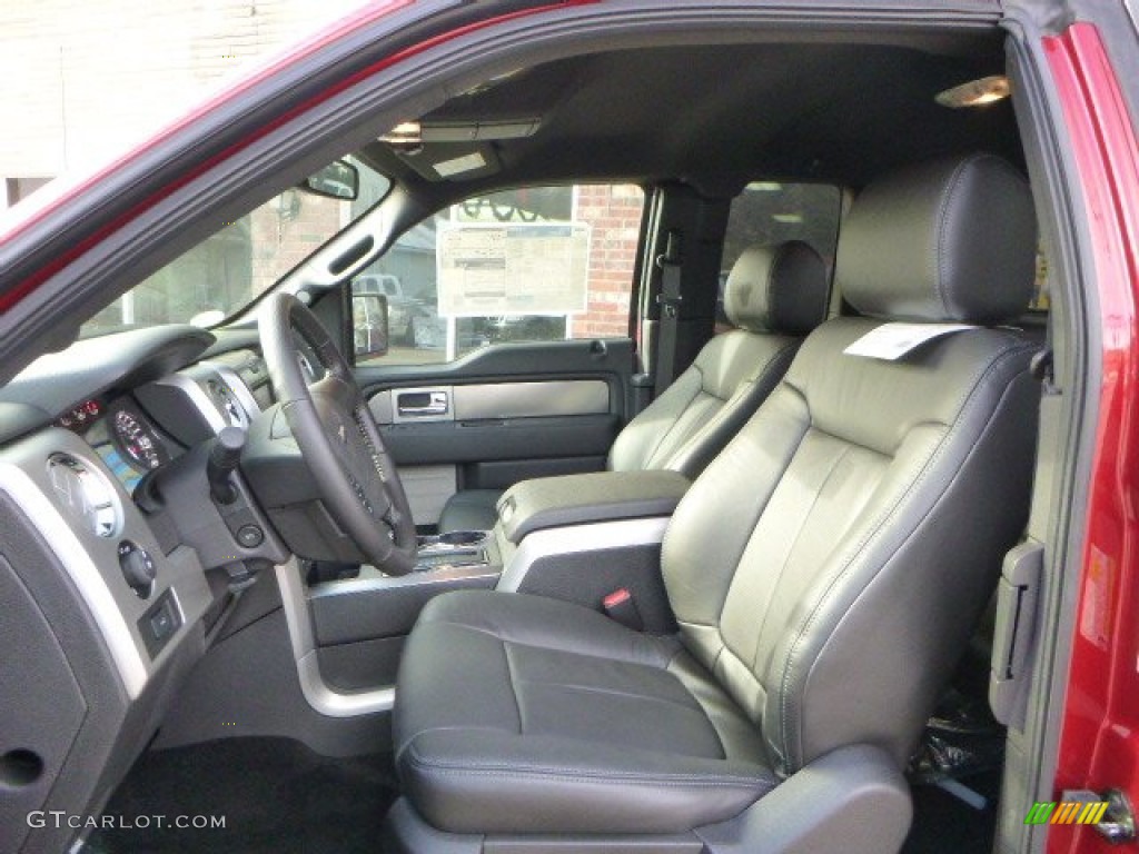 Black Interior 2014 Ford F150 FX4 SuperCab 4x4 Photo #88259006