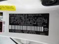 070: Blizzard Pearl 2014 Toyota Avalon Hybrid Limited Color Code