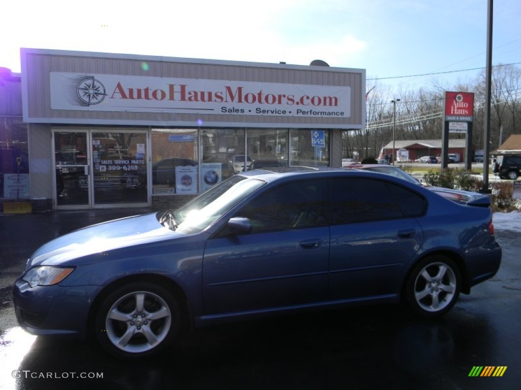 2008 Legacy 2.5i Sedan - Newport Blue Pearl / Warm Ivory photo #2