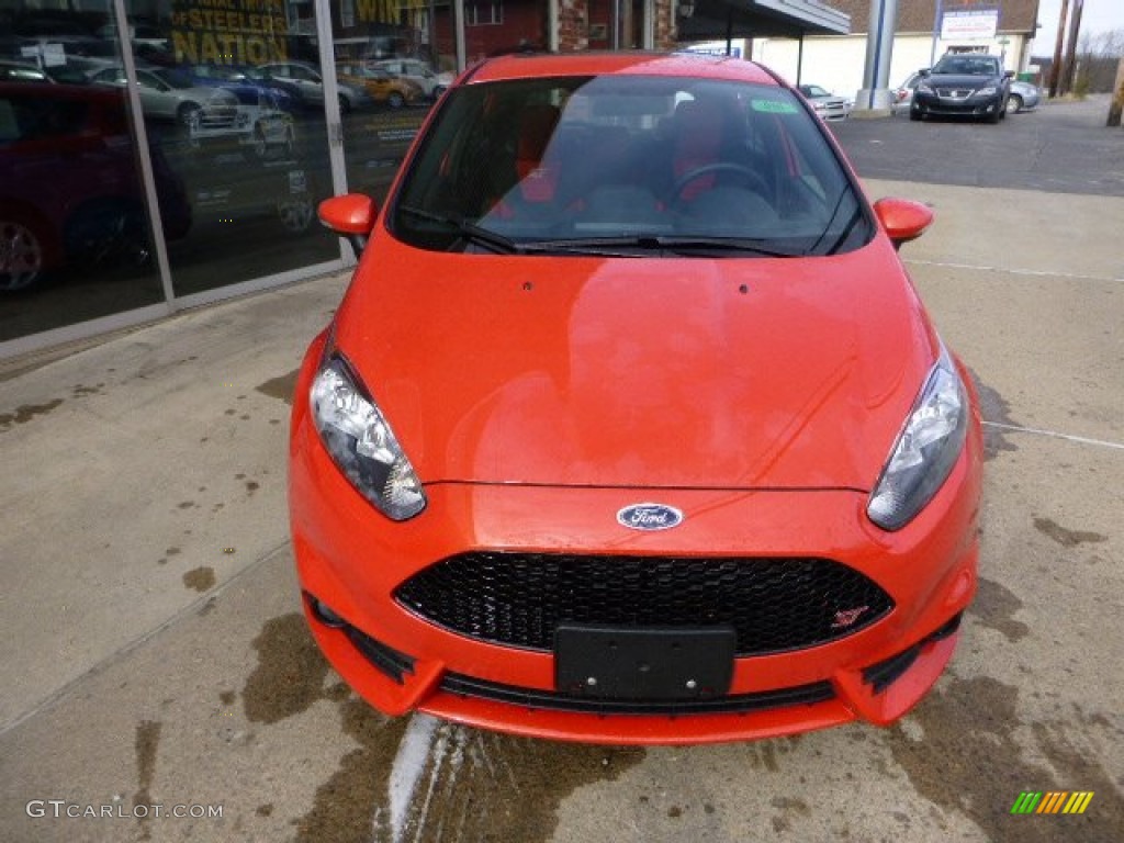 2014 Fiesta ST Hatchback - Molten Orange / ST Recaro Molten Orange photo #2