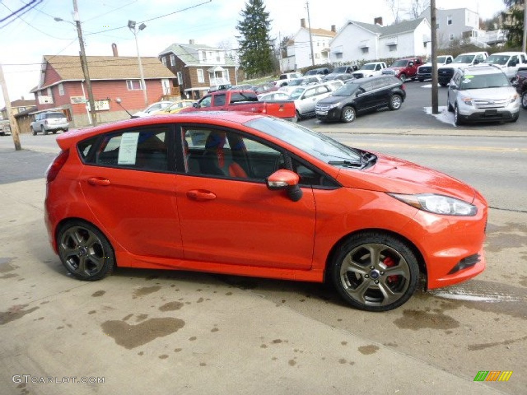 Molten Orange 2014 Ford Fiesta ST Hatchback Exterior Photo #88262447
