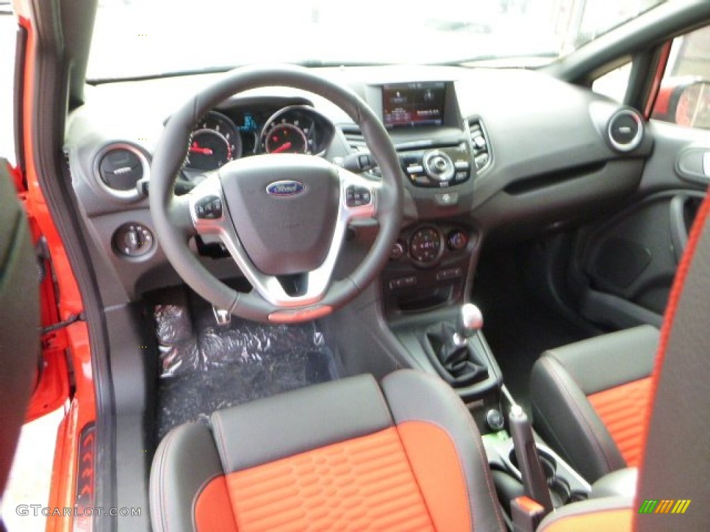 St Recaro Molten Orange Interior 2014 Ford Fiesta St