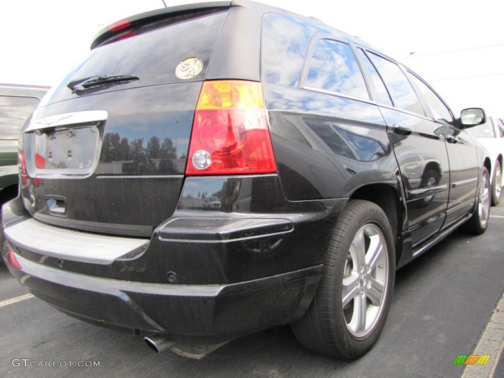 2008 Pacifica Touring - Brilliant Black Crystal Pearlcoat / Pastel Slate Gray photo #2