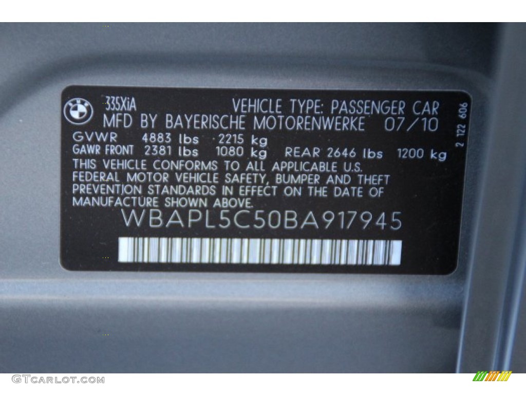2011 3 Series 335i xDrive Sedan - Space Gray Metallic / Black photo #31