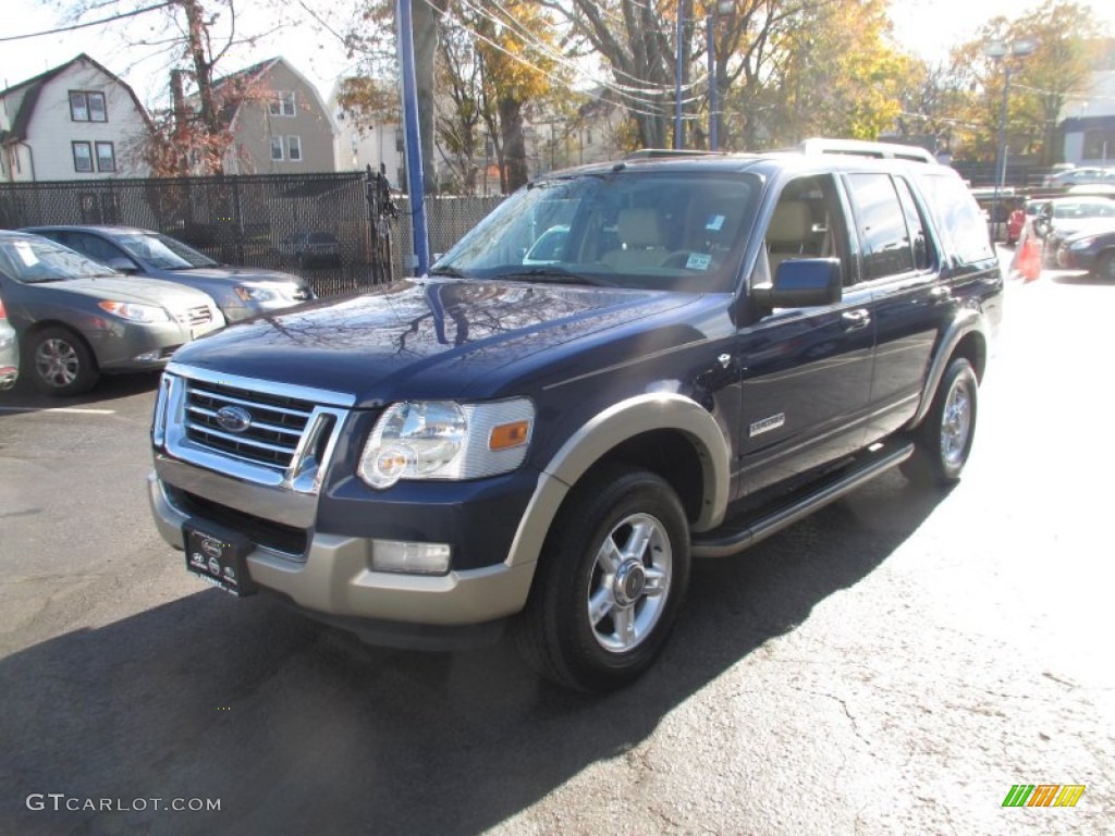 2008 Explorer Eddie Bauer 4x4 - Dark Blue Pearl Metallic / Camel photo #2