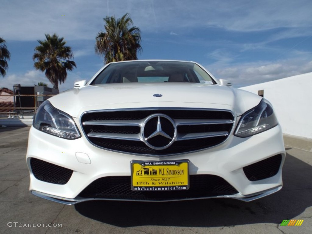 2014 E E250 BlueTEC Sedan - Diamond White Metallic / Silk Beige/Espresso Brown photo #2