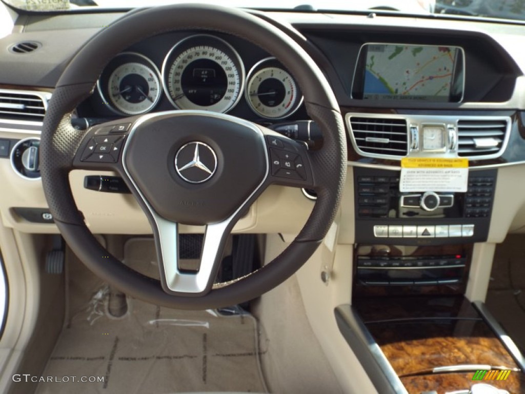 2014 E E250 BlueTEC Sedan - Diamond White Metallic / Silk Beige/Espresso Brown photo #9