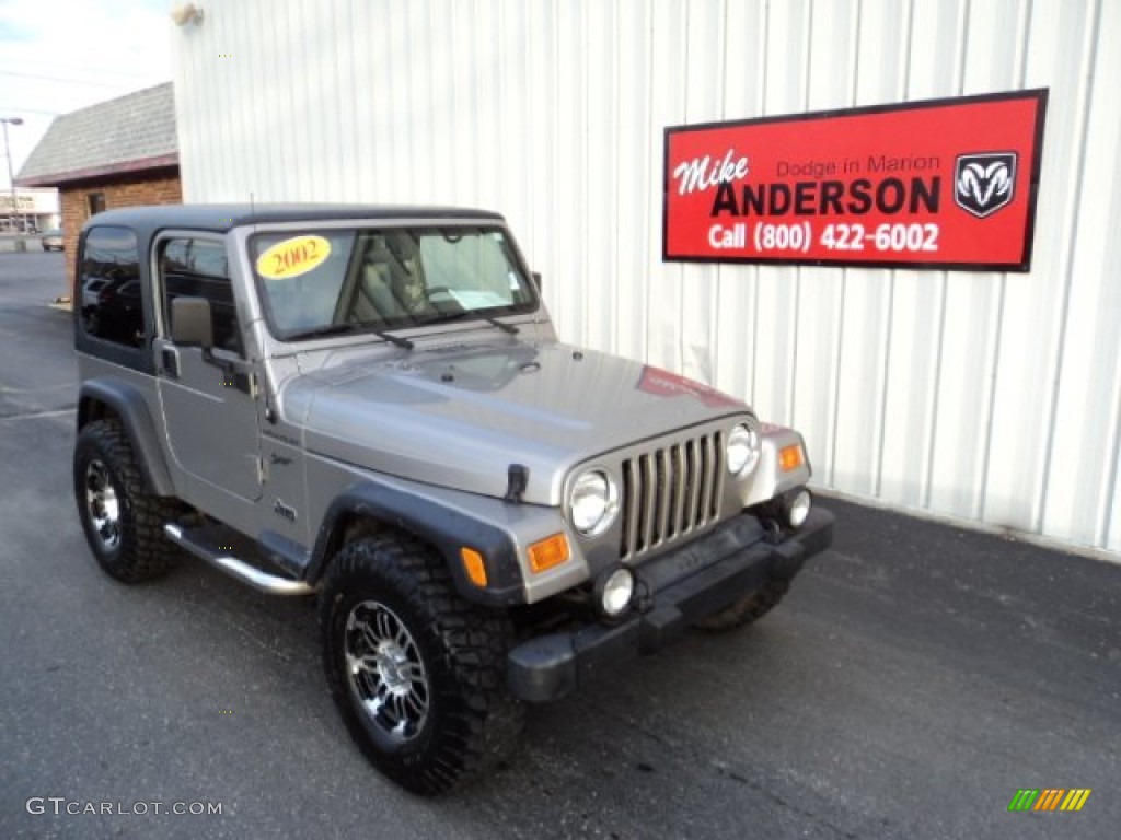 2002 Wrangler Sport 4x4 - Silverstone Metallic / Agate Black photo #1