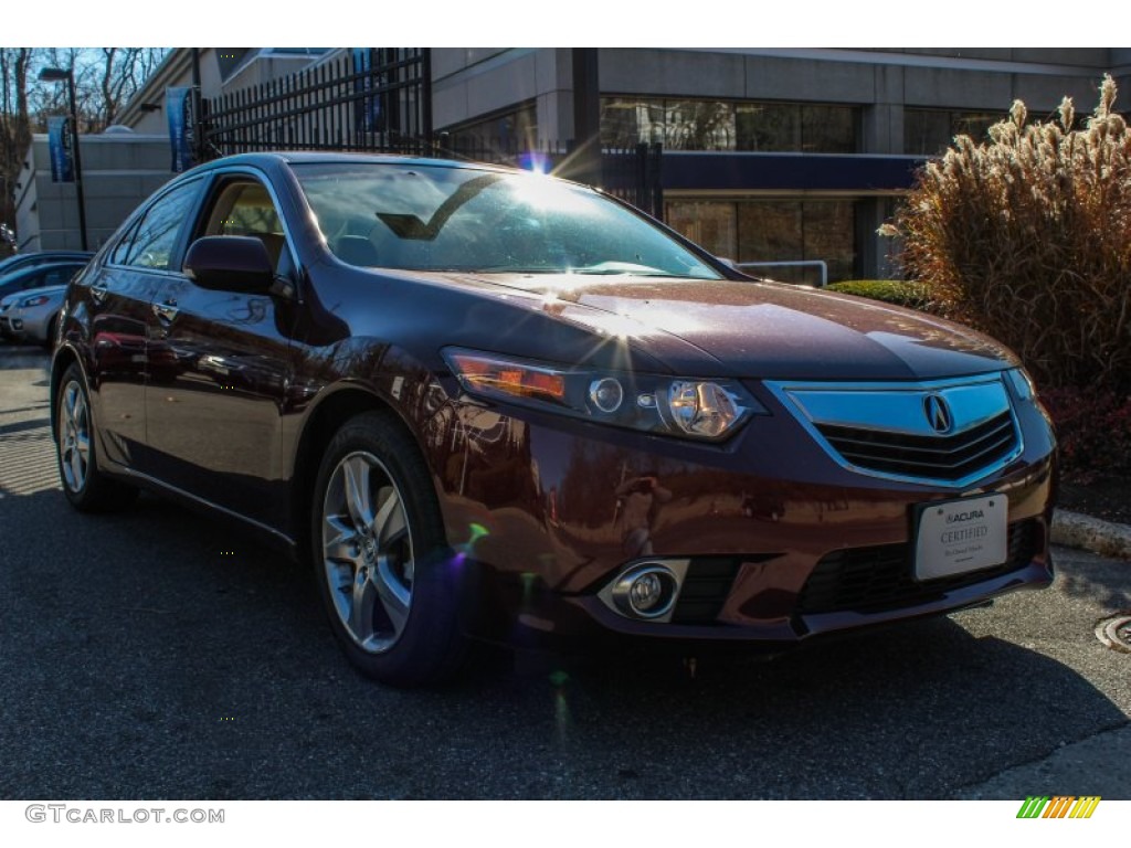 2012 TSX Sedan - Basque Red Pearl / Parchment photo #1